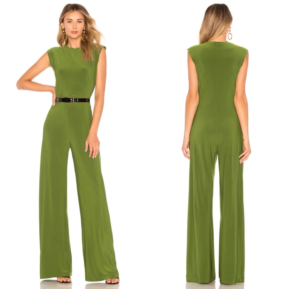 Norma Kamala Sleeveless Jumpsuit in Green Size Small